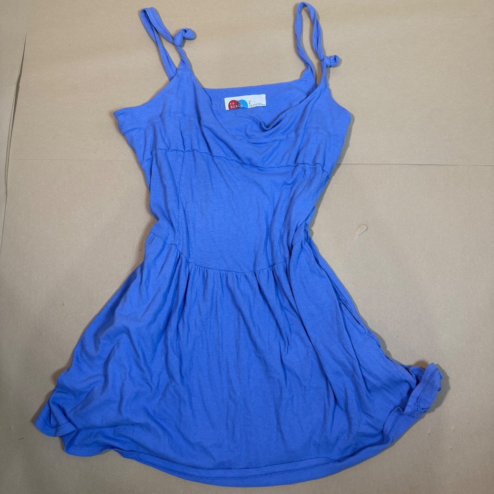 FP Beach Free People Blue Mini Dress Tie Strap Sleeveless Casual‎ Summer